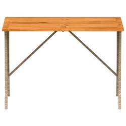 Table de jardin avec dessus en bois d'acacia beige 105x75x72 cm 531343531343