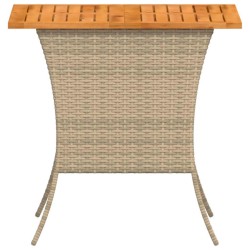 Table de jardin avec dessus en bois d'acacia beige 105x75x72 cm 531343531343