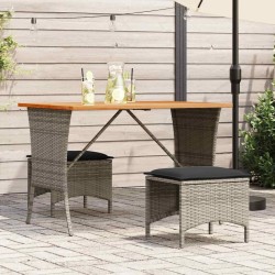 Table de jardin avec dessus en bois d'acacia gris 105x75x72 cm 531346531346