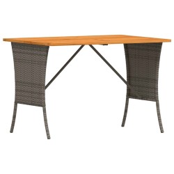Table de jardin avec dessus en bois d'acacia gris 105x75x72 cm 531346531346