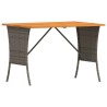 Table de jardin avec dessus en bois d'acacia gris 105x75x72 cm 531346531346