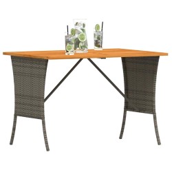 Table de jardin avec dessus en bois d'acacia gris 105x75x72 cm 531346531346