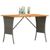 Table de jardin avec dessus en bois d'acacia gris 105x75x72 cm 531346531346