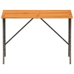Table de jardin avec dessus en bois d'acacia gris 105x75x72 cm 531346531346
