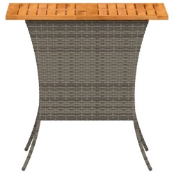 Table de jardin avec dessus en bois d'acacia gris 105x75x72 cm 531346531346