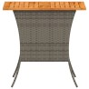 Table de jardin avec dessus en bois d'acacia gris 105x75x72 cm 531346531346
