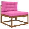 Coussin de canapé d'extérieur 2 pcs Rose Polyester 531349531349