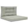 Coussin de canapé d'extérieur 2 pcs Gris Polyester 531353531353
