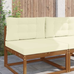 Coussin de canapé d'extérieur 2 pcs Crème Polyester 531355531355