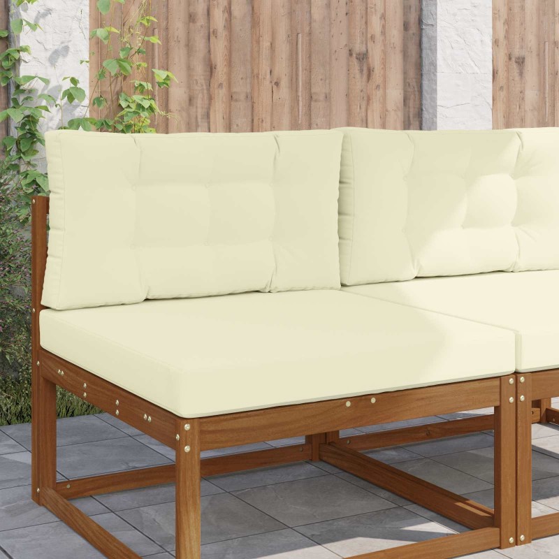 Coussin de canapé d'extérieur 2 pcs Crème Polyester 531355531355