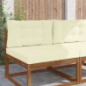 Coussin de canapé d'extérieur 2 pcs Crème Polyester 531355531355