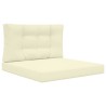 Coussin de canapé d'extérieur 2 pcs Crème Polyester 531355531355
