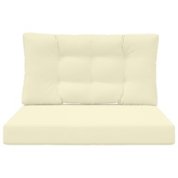 Coussin de canapé d'extérieur 2 pcs Crème Polyester 531355531355