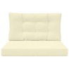 Coussin de canapé d'extérieur 2 pcs Crème Polyester 531355531355