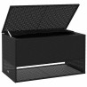 Coffre à coussins d'extérieur noir 100x55x55,5cm résine tressée 531357531357