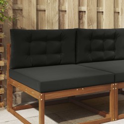 Coussin de canapé d'extérieur 2 pcs Noir Polyester 531364531364