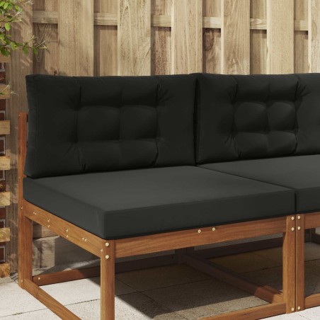 Coussin de canapé d'extérieur 2 pcs Noir Polyester 531364531364