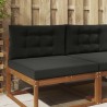Coussin de canapé d'extérieur 2 pcs Noir Polyester 531364531364