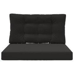 Coussin de canapé d'extérieur 2 pcs Noir Polyester 531364531364