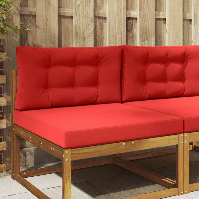 Coussin de canapé d'extérieur 2 pcs Rouge Polyester 531365531365