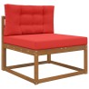 Coussin de canapé d'extérieur 2 pcs Rouge Polyester 531365531365