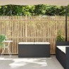 Banc de jardin avec coussin noir 110x40x44 cm résine tressée 531367531367