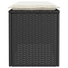 Banc de jardin avec coussin noir 110x40x44 cm résine tressée 531367531367