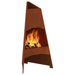Braise Marron 50 x 50 x 95 cm Acier patiné 531376531376