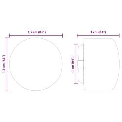 Bouchons de table de baby-foot 10 pcs Noir 1,5 x 1,5 x 1 cm PP 531378531378