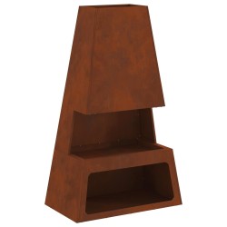 Braise Marron 60 x 35 x 100 cm Acier patiné 531384531384