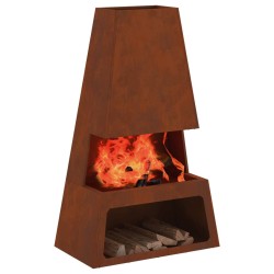 Braise Marron 60 x 35 x 100 cm Acier patiné 531384531384