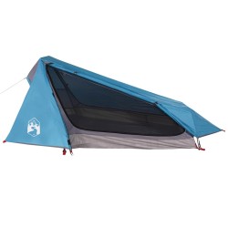 Tente de camping tunnel 1 personne bleu imperméable 531386531386