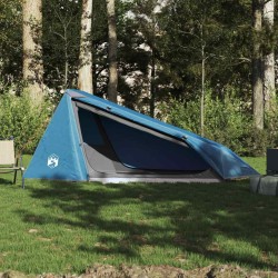 Tente de camping tunnel 1 personne bleu imperméable 531386531386