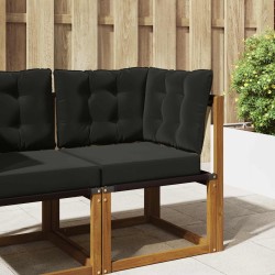 Coussin de canapé d'extérieur 3 pcs Noir Polyester 531389531389