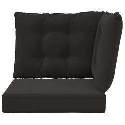 Coussin de canapé d'extérieur 3 pcs Noir Polyester 531389531389