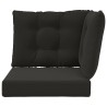 Coussin de canapé d'extérieur 3 pcs Noir Polyester 531389531389