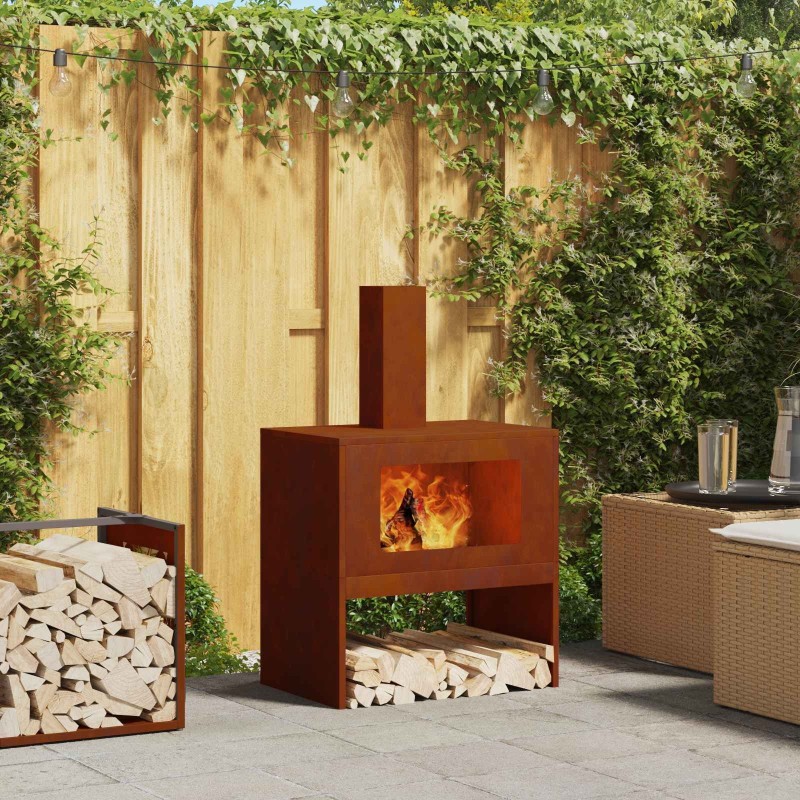 Braise Marron 60 x 40 x 96 cm Acier patiné 531391531391