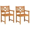Chaise de jardin 2 pcs 56 x 56 x 90 cm Bois d'Acacia Massif 531400531400
