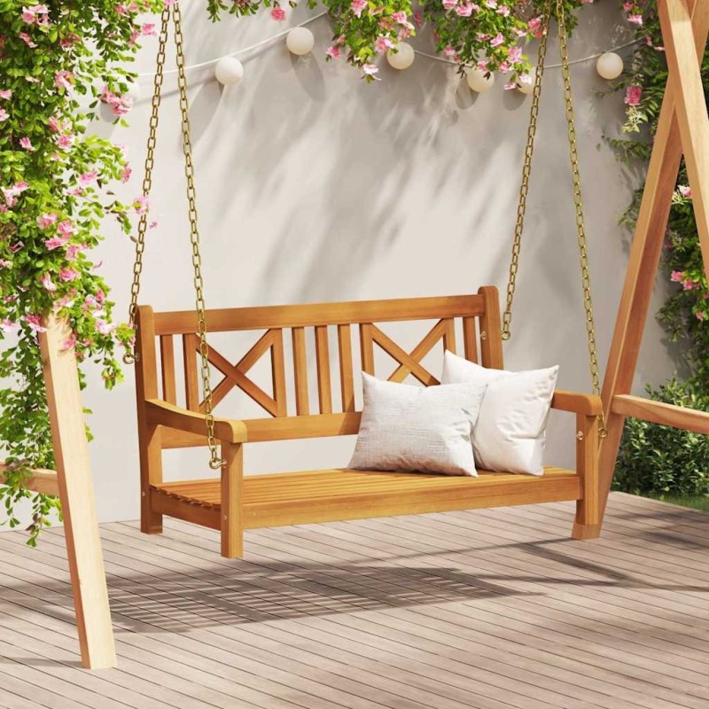Banc Balançoire Marron 110 x 56 x 58.5 cm Bois d'Acacia Massif 531409531409