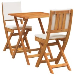 Ensemble bistrot 3 pcs Huile Naturelle Bois d'Acacia Massif 531416531416