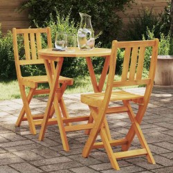 Ensemble bistrot 3 pcs Huile Naturelle Bois d'Acacia Massif 531418531418