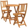 Ensemble bistrot 3 pcs Huile Naturelle Bois d'Acacia Massif 531418531418