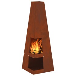 Braise Marron 35 x 35 x 100 cm Acier Corten 531420531420