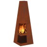 Braise Marron 35 x 35 x 100 cm Acier Corten 531420531420