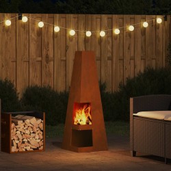 Braise Marron 35 x 35 x 100 cm Acier Corten 531420531420