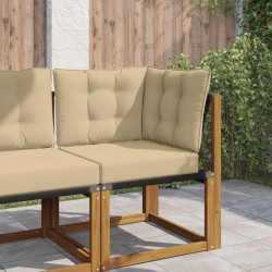 Coussin de canapé d'extérieur 3 pcs Beige Polyester 531422531422