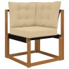 Coussin de canapé d'extérieur 3 pcs Beige Polyester 531422531422