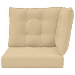 Coussin de canapé d'extérieur 3 pcs Beige Polyester 531422531422