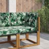 Coussin de canapé d'extérieur 3 pcs Motif feuille Polyester 531424531424