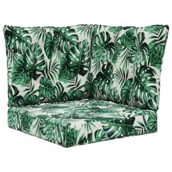 Coussin de canapé d'extérieur 3 pcs Motif feuille Polyester 531424531424